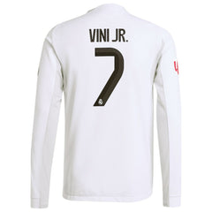 Vini Jr. Real Madrid 2025/26 Home Long Sleeve Jersey White - Adidas