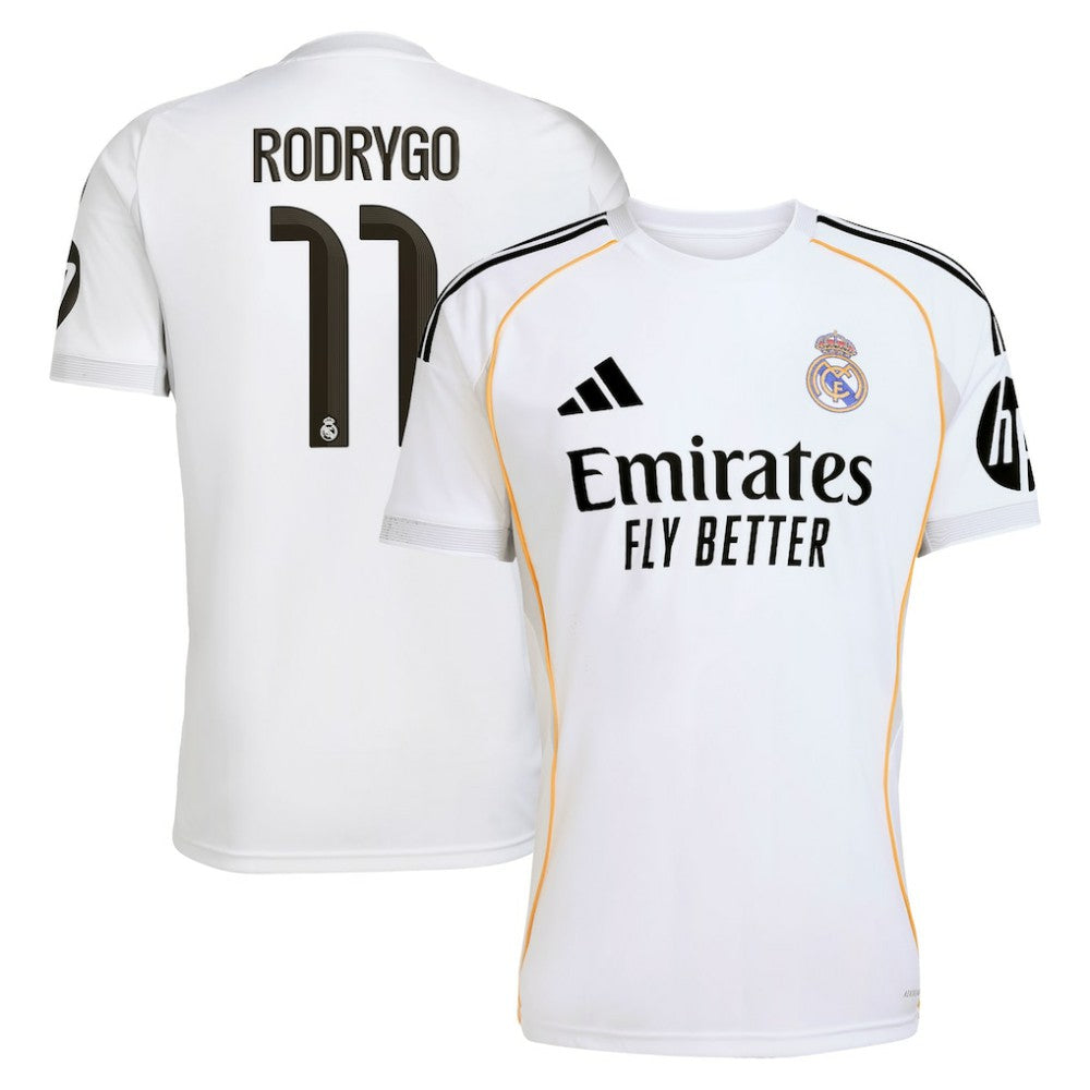 Rodrygo Real Madrid 2025/26 Home Replica Jersey White - Adidas
