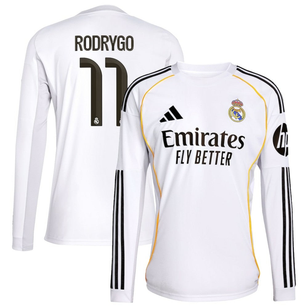 Rodrygo Real Madrid 2025/26 Home Replica Jersey White - Adidas