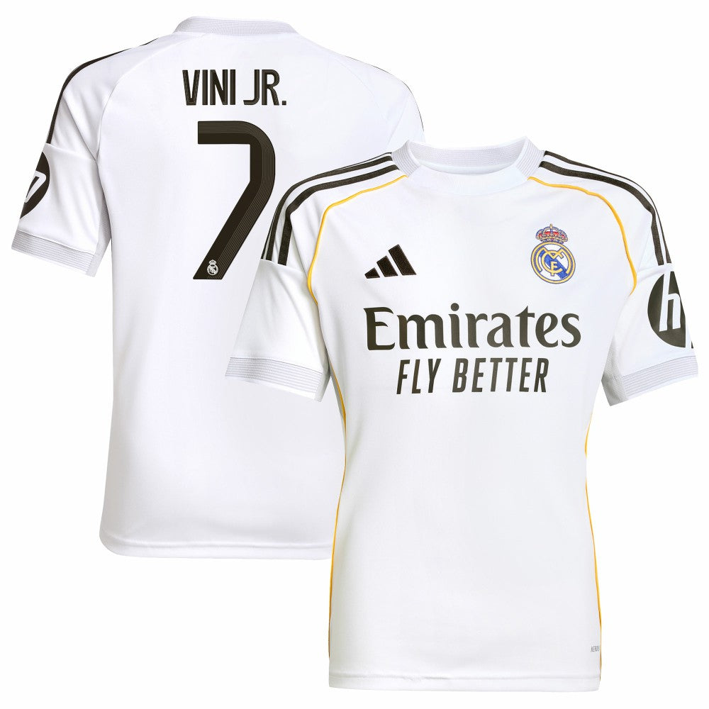 Vini Jr. Real Madrid Youth 2025/26 Home Replica Jersey White - Adidas