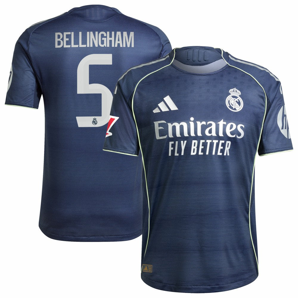 Jude Bellingham Real Madrid 2025/26 Away Player Jersey Blue - Adidas