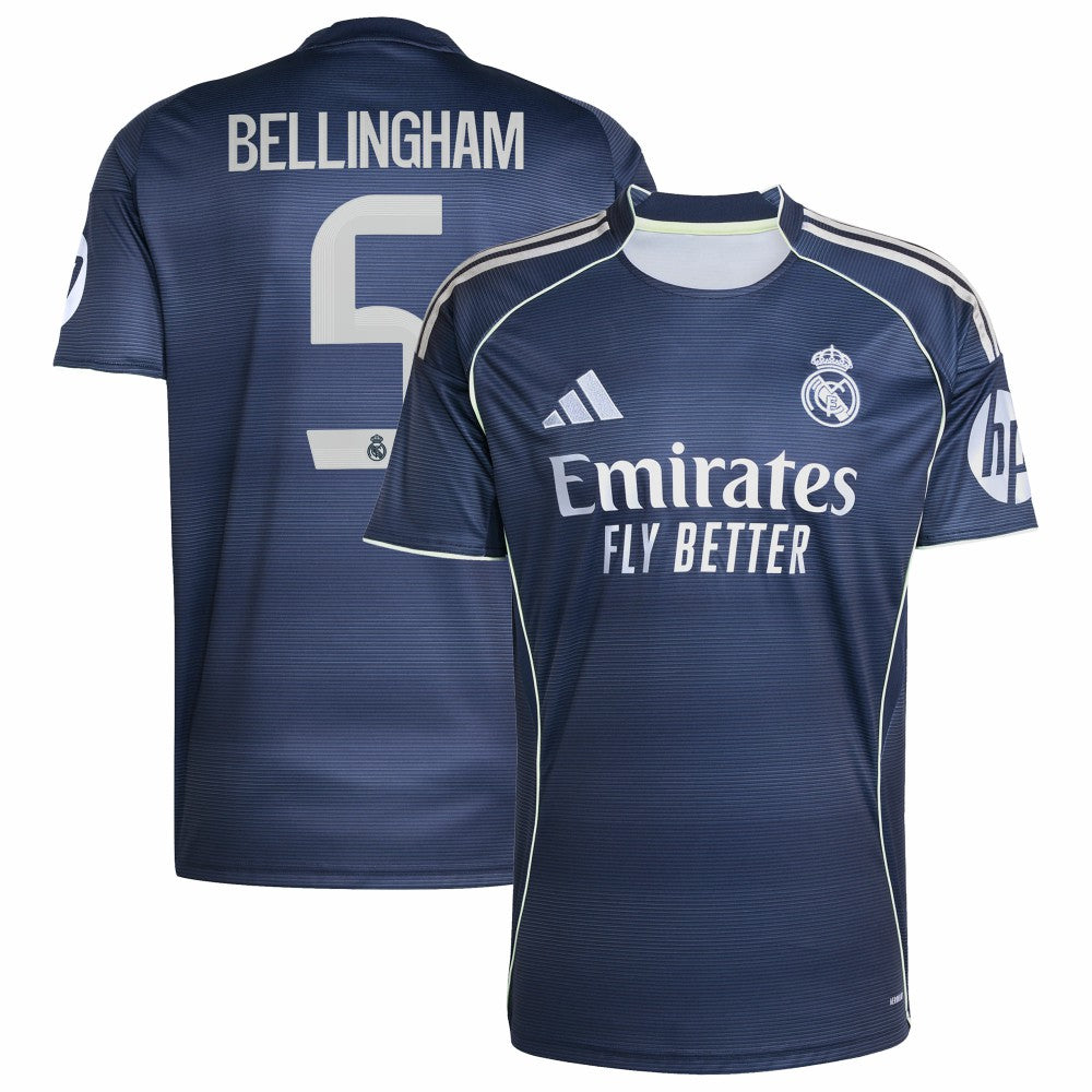 Jude Bellingham Real Madrid 2025/26 Away Replica Player Jersey Blue - Adidas