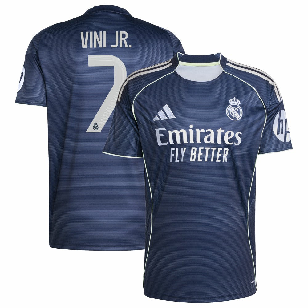 Vini Jr. Real Madrid 2025/26 Away Replica Player Jersey Blue - Adidas