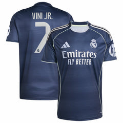 Vini Jr. Real Madrid 2025/26 Away Replica Player Jersey Blue - Adidas