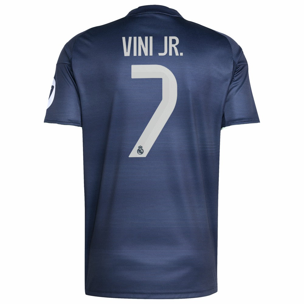 Vini Jr. Real Madrid 2025/26 Away Replica Player Jersey Blue - Adidas