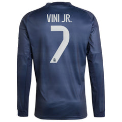 Vini Jr. Real Madrid 2025/26 Home Long Sleeve Replica Player Jersey Blue - Adidas