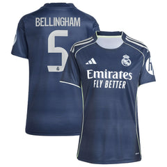 Jude Bellingham Real Madrid Women's 2025/26 Away Replica Player Jersey Blue - Adidas