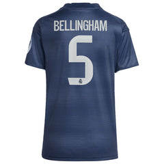 Jude Bellingham Real Madrid Women's 2025/26 Away Replica Player Jersey Blue - Adidas