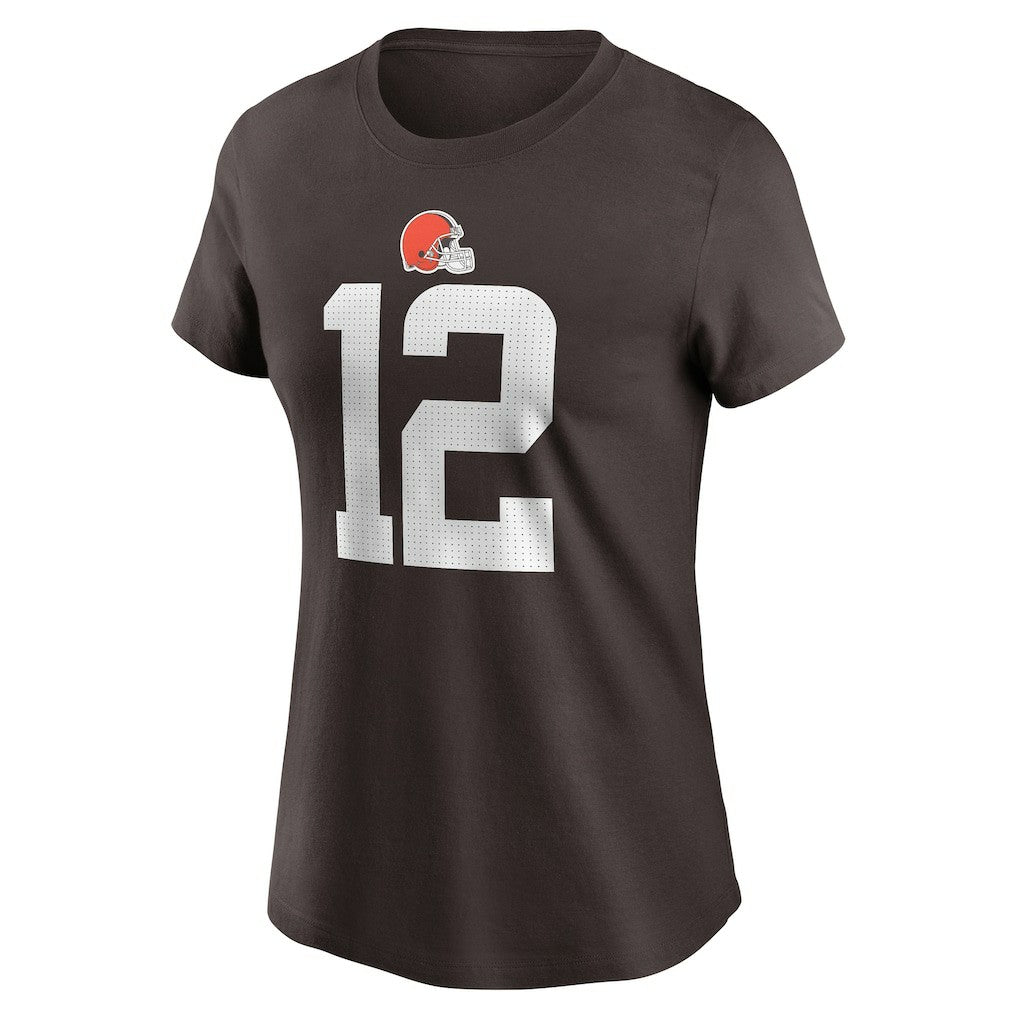 Cleveland Browns Nike Shedeur Sanders  Women's 2025 NFL Draft Name & Number T-Shirt
