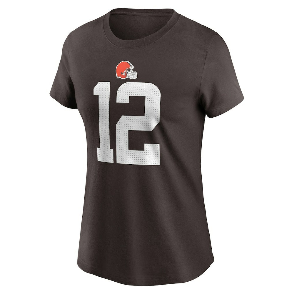 Cleveland Browns Nike Shedeur Sanders  Women's 2025 NFL Draft Name & Number T-Shirt