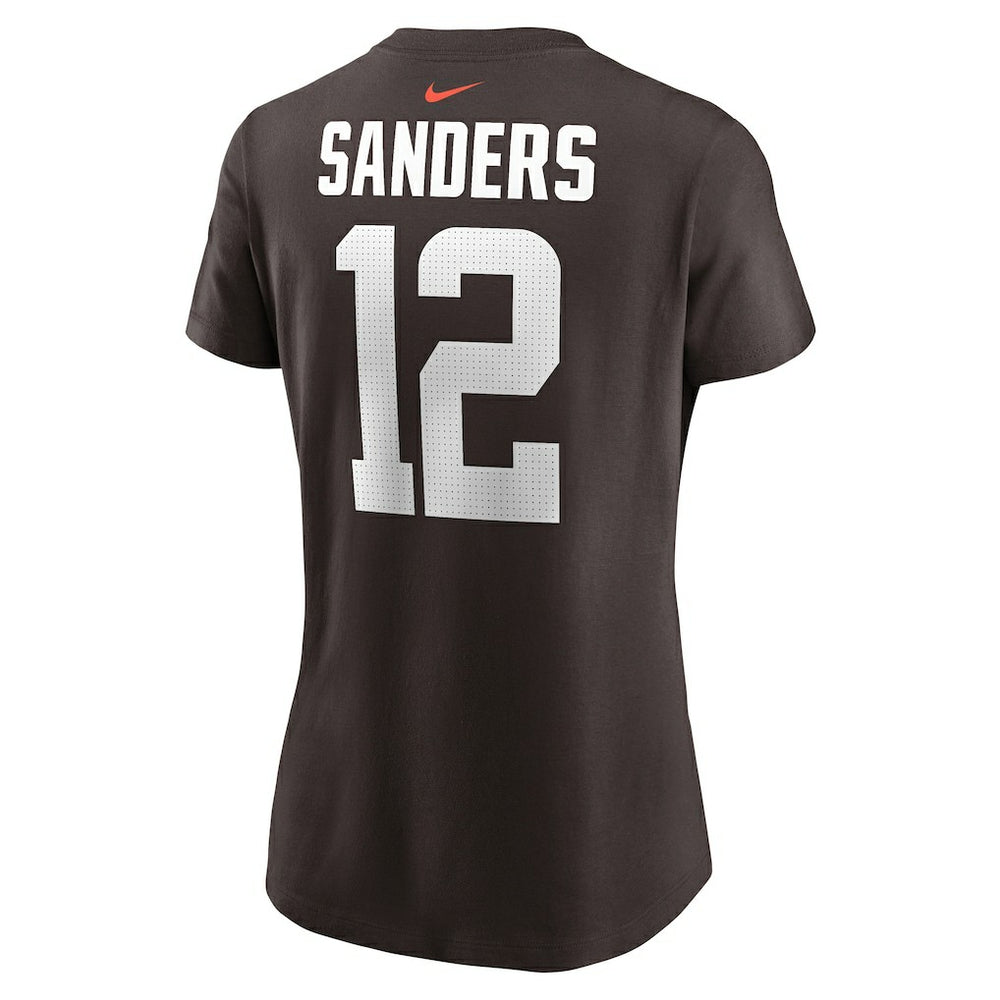 Cleveland Browns Nike Shedeur Sanders  Women's 2025 NFL Draft Name & Number T-Shirt