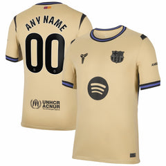 Barcelona 2025/26 Away Stadium Replica Custom Jersey Gold - Nike