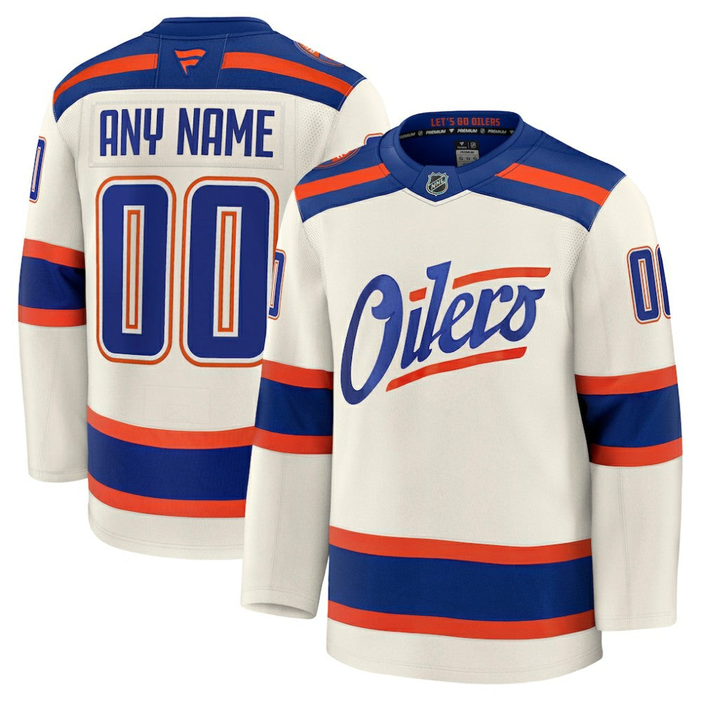 Edmonton Oilers Fanatics Alternate Premium Custom Jersey Online