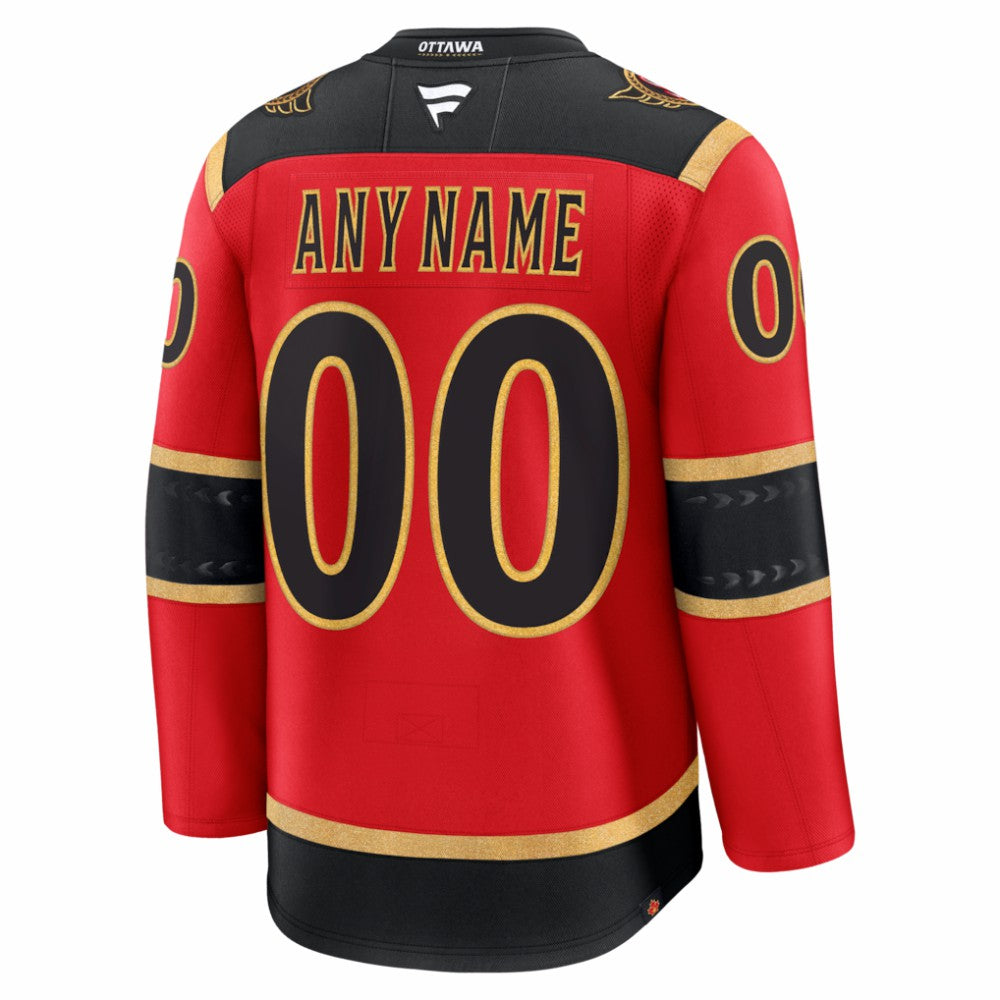 Ottawa Senators Fanatics Alternate Custom Premium Jersey Sale