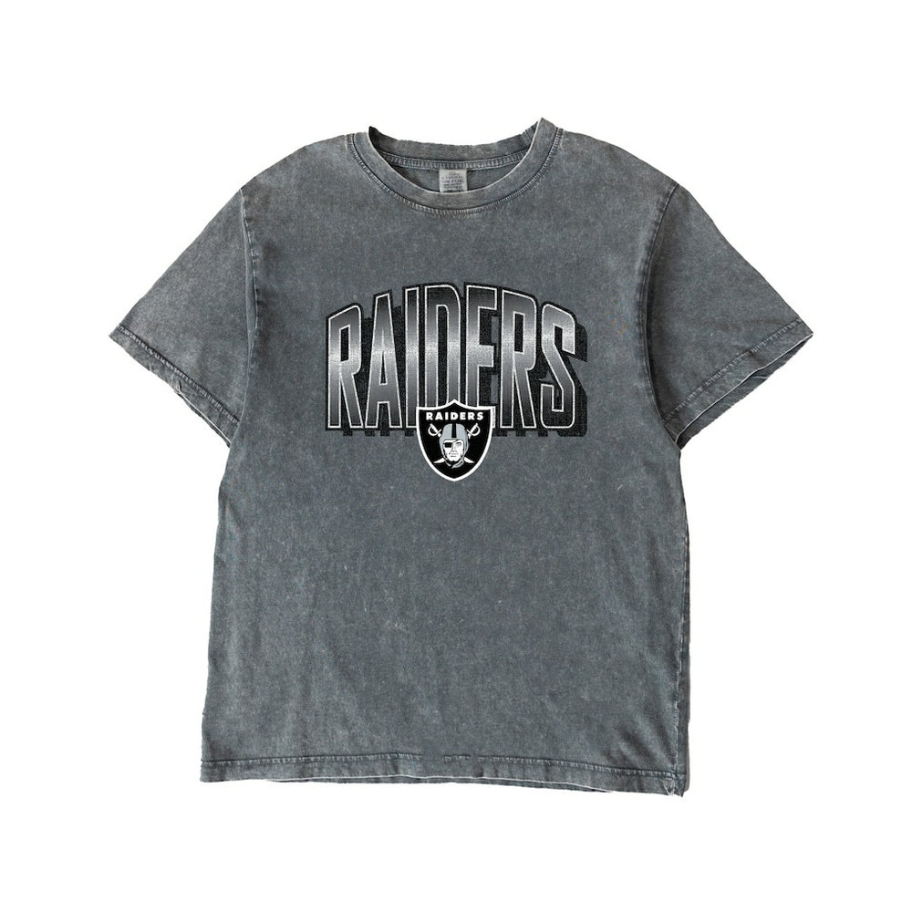 Las Vegas Raiders  Gameday Couture Women's Peak Performance Oversized Snow Wash T-Shirt