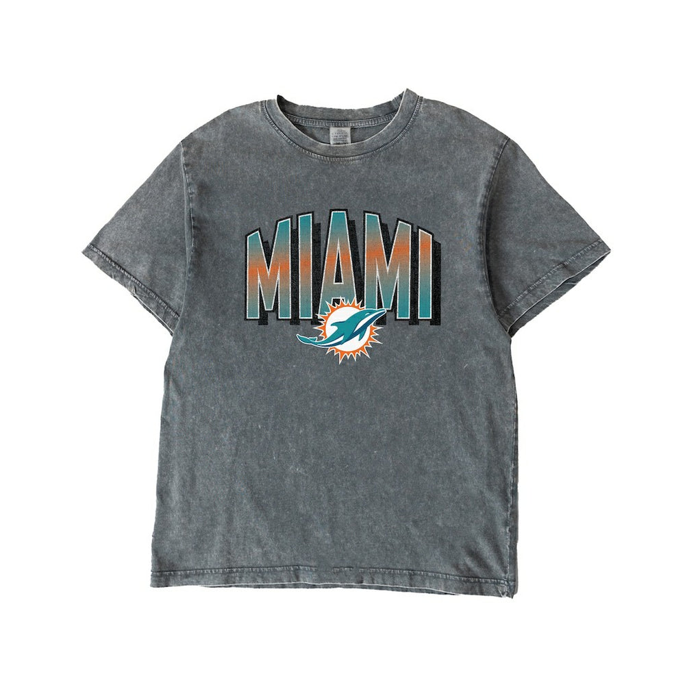 Miami Dolphins  Gameday Couture Women's Peak Performance Oversized Snow Wash T-Shirt