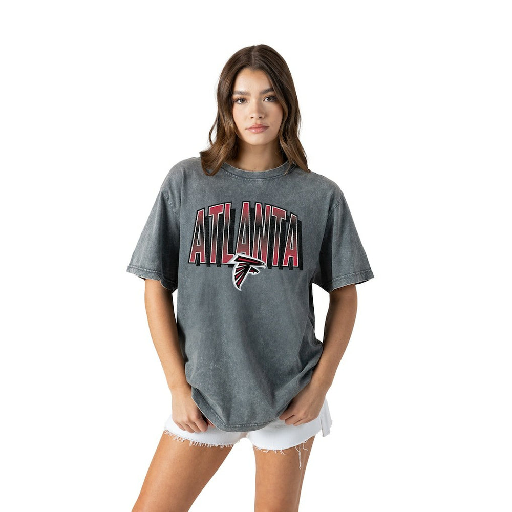 Atlanta Falcons  Gameday Couture Women's Peak Performance Oversized Snow Wash T-Shirt