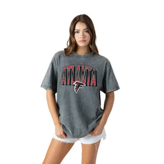 Atlanta Falcons  Gameday Couture Women's Peak Performance Oversized Snow Wash T-Shirt