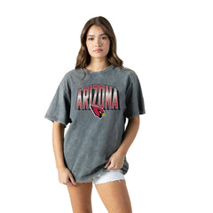 Arizona Cardinals  Gameday Couture Women's Peak Performance Oversized Snow Wash T-Shirt