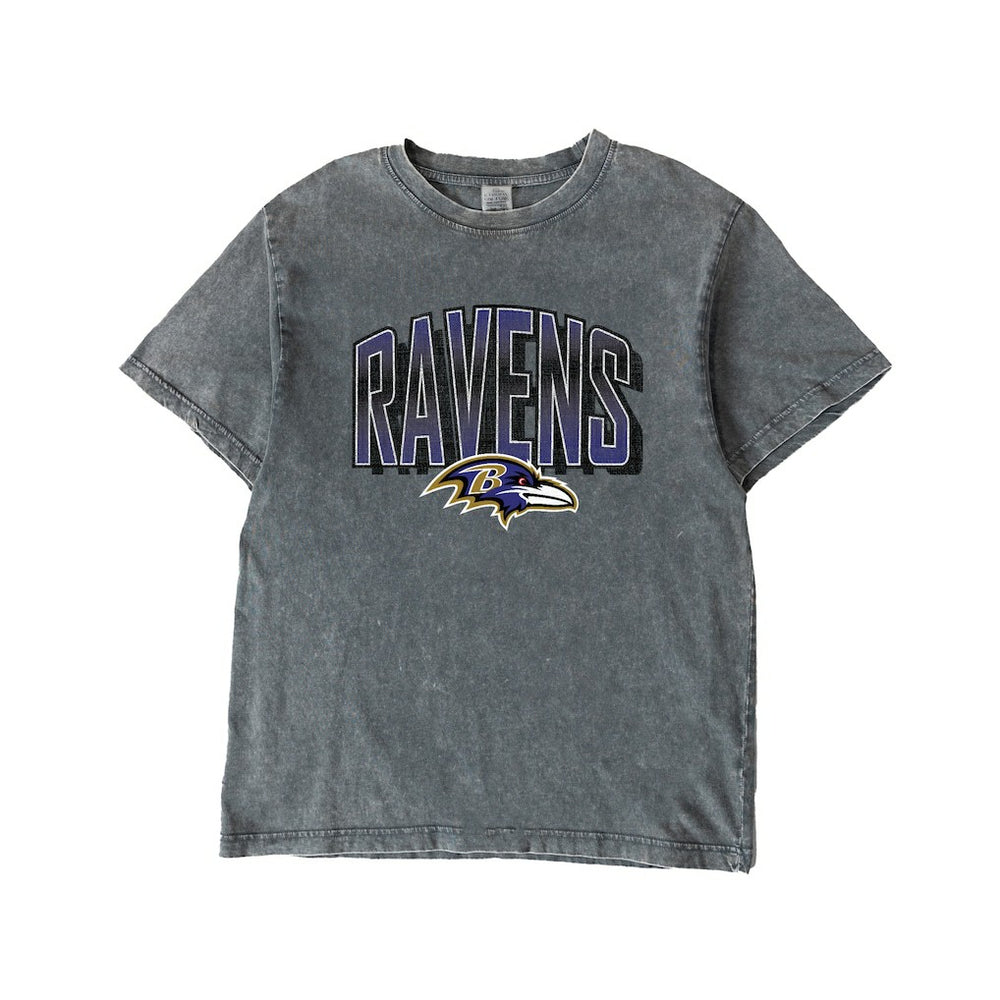 Baltimore Ravens  Gameday Couture Women's Peak Performance Oversized Snow Wash T-Shirt