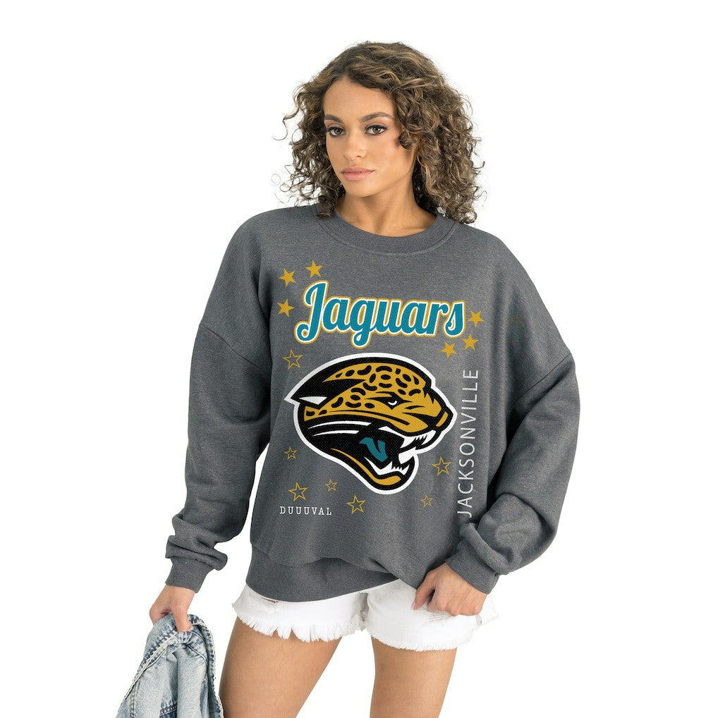 Jacksonville Jaguars  Gameday Couture Women's Ready to Rumble Premium Fleece Pullover Sweatshirt