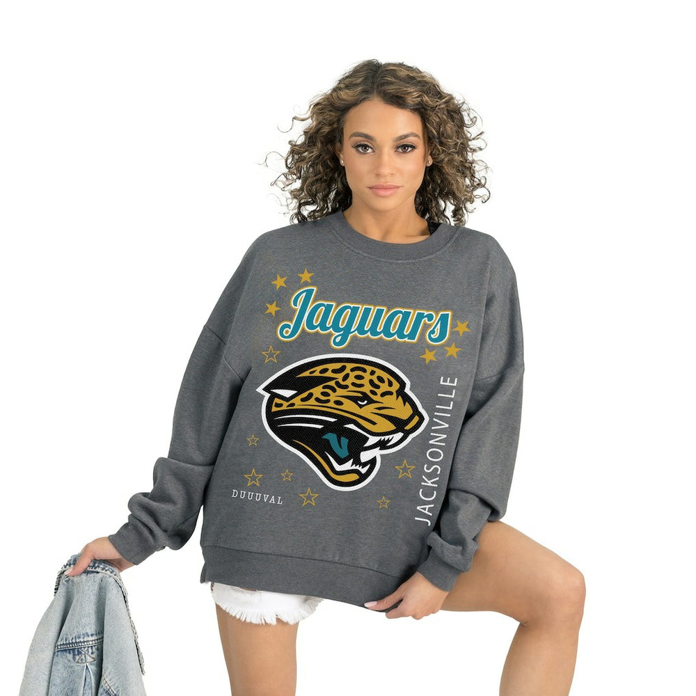 Jacksonville Jaguars  Gameday Couture Women's Ready to Rumble Premium Fleece Pullover Sweatshirt