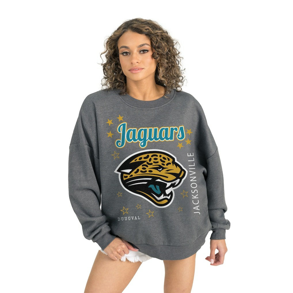 Jacksonville Jaguars  Gameday Couture Women's Ready to Rumble Premium Fleece Pullover Sweatshirt
