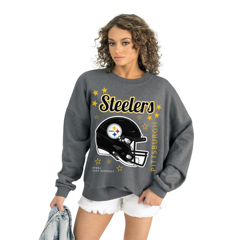 Pittsburgh Steelers  Gameday Couture Women's Ready to Rumble Premium Fleece Pullover Sweatshirt