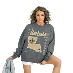 New Orleans Saints  Gameday Couture Women's Ready to Rumble Premium Fleece Pullover Sweatshirt