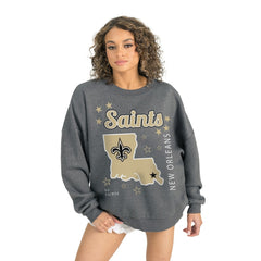 New Orleans Saints  Gameday Couture Women's Ready to Rumble Premium Fleece Pullover Sweatshirt