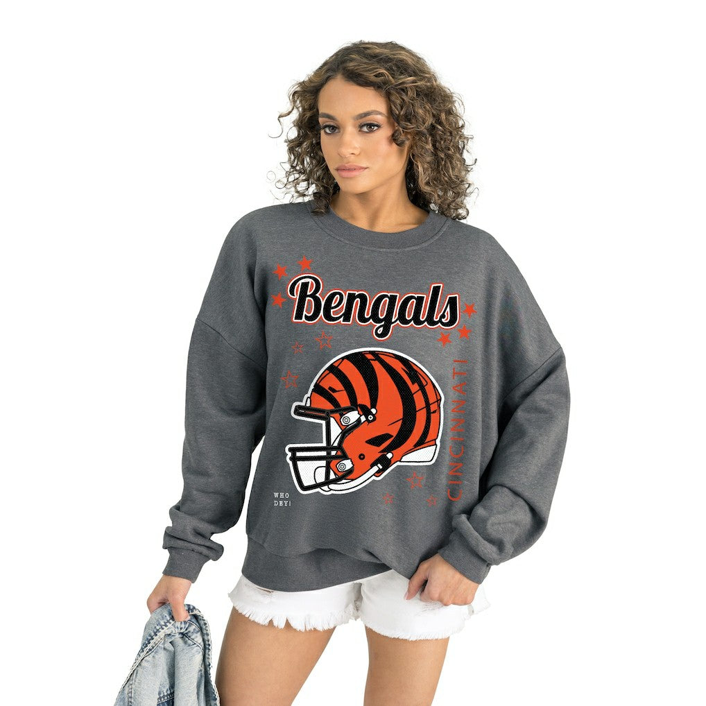 Cincinnati Bengals  Gameday Couture Women's Ready to Rumble Premium Fleece Pullover Sweatshirt