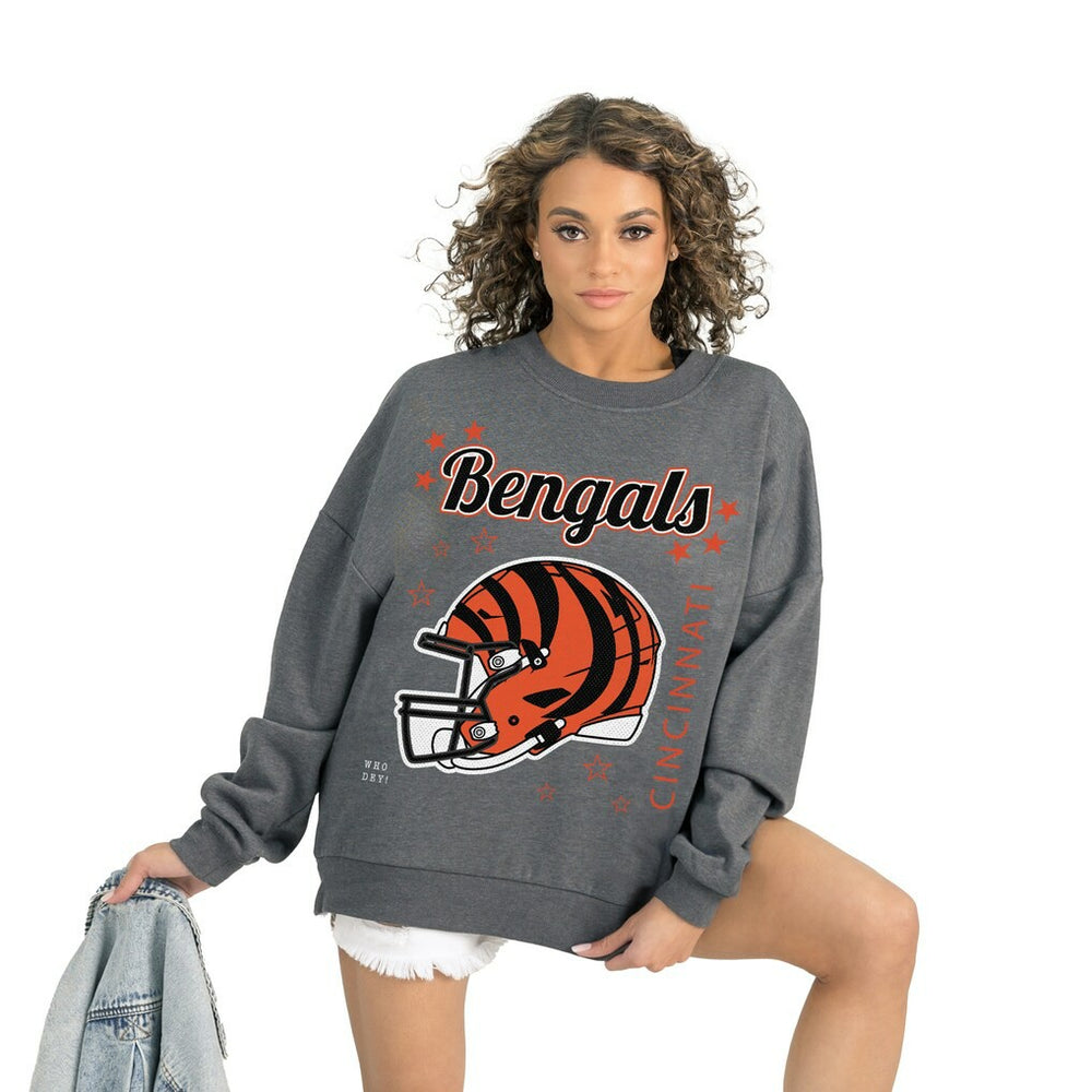 Cincinnati Bengals  Gameday Couture Women's Ready to Rumble Premium Fleece Pullover Sweatshirt