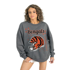 Cincinnati Bengals  Gameday Couture Women's Ready to Rumble Premium Fleece Pullover Sweatshirt
