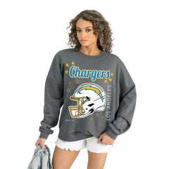 Los Angeles Chargers  Gameday Couture Women's Ready to Rumble Premium Fleece Pullover Sweatshirt