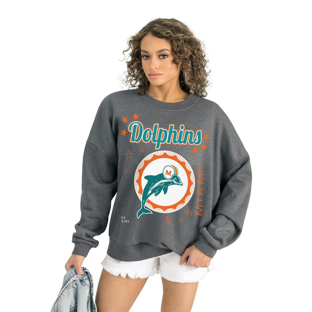 Miami Dolphins  Gameday Couture Women's Ready to Rumble Premium Fleece Pullover Sweatshirt