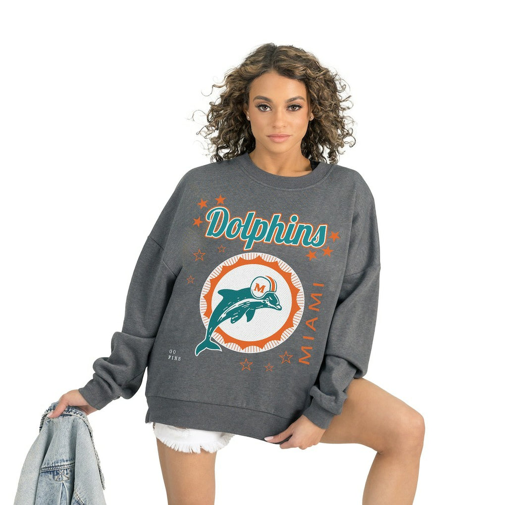 Miami Dolphins  Gameday Couture Women's Ready to Rumble Premium Fleece Pullover Sweatshirt
