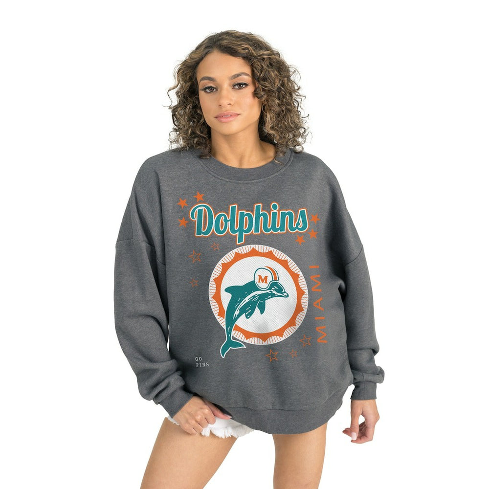 Miami Dolphins  Gameday Couture Women's Ready to Rumble Premium Fleece Pullover Sweatshirt