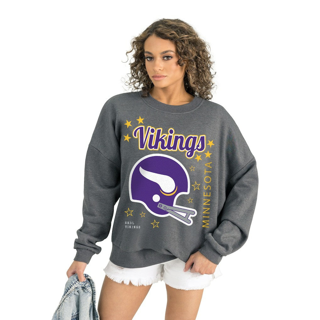 Minnesota Vikings  Gameday Couture Women's Ready to Rumble Premium Fleece Pullover Sweatshirt