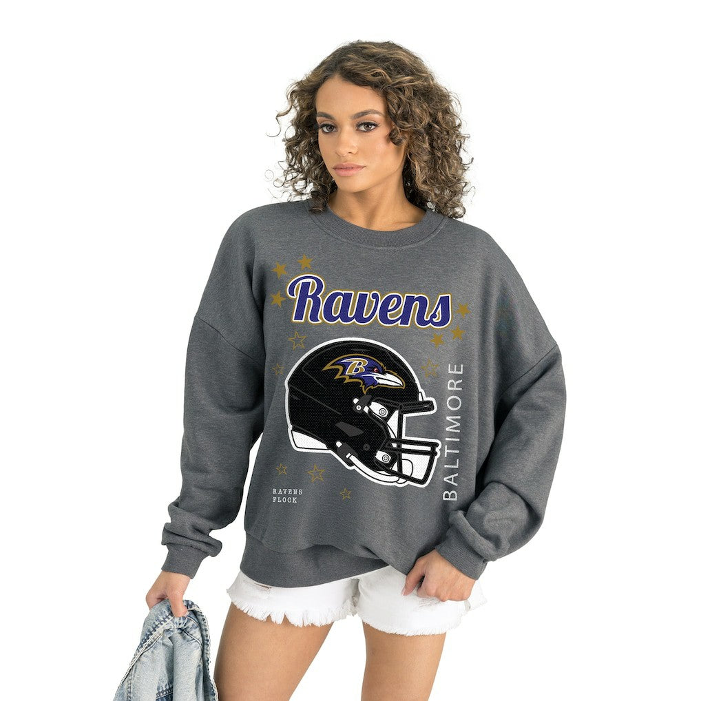 Baltimore Ravens  Gameday Couture Women's Ready to Rumble Premium Fleece Pullover Sweatshirt