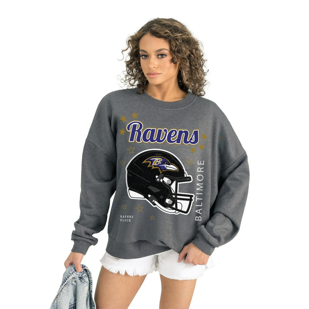 Baltimore Ravens  Gameday Couture Women's Ready to Rumble Premium Fleece Pullover Sweatshirt
