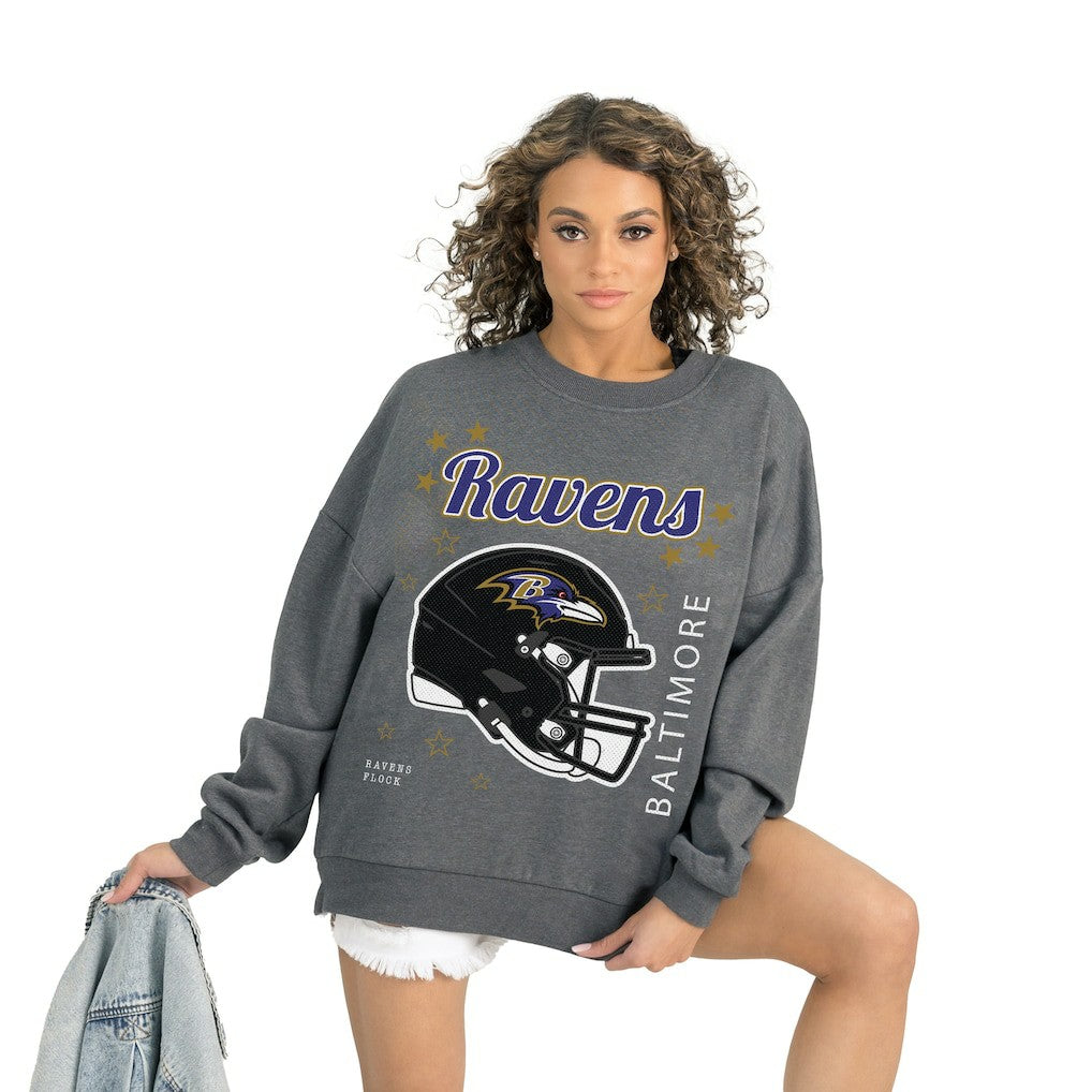 Baltimore Ravens  Gameday Couture Women's Ready to Rumble Premium Fleece Pullover Sweatshirt