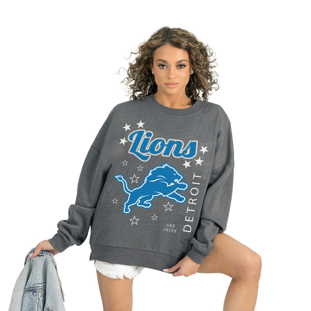 Detroit Lions  Gameday Couture Women's Ready to Rumble Premium Fleece Pullover Sweatshirt