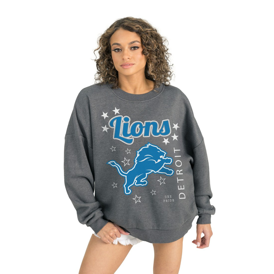 Detroit Lions  Gameday Couture Women's Ready to Rumble Premium Fleece Pullover Sweatshirt