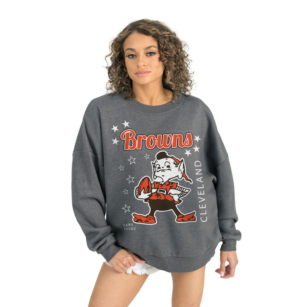 Cleveland Browns  Gameday Couture Women's Ready to Rumble Premium Fleece Pullover Sweatshirt