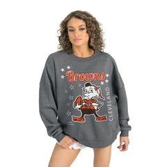Cleveland Browns  Gameday Couture Women's Ready to Rumble Premium Fleece Pullover Sweatshirt