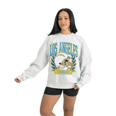 Los Angeles Chargers  Gameday Couture Women's Heritage Premium Fleece Pullover Sweatshirt