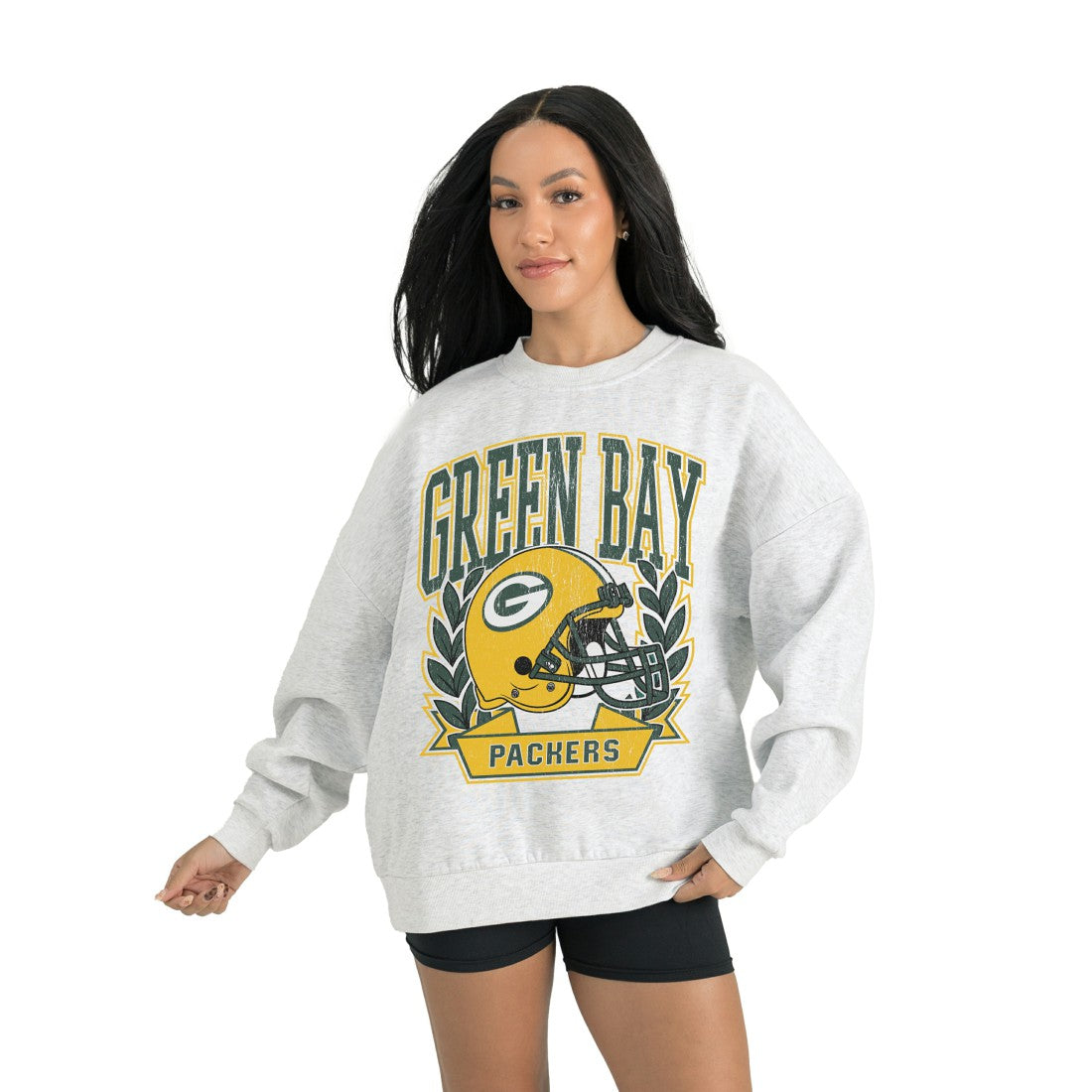Green Bay Packers  Gameday Couture Women's Heritage Premium Fleece Pullover Sweatshirt