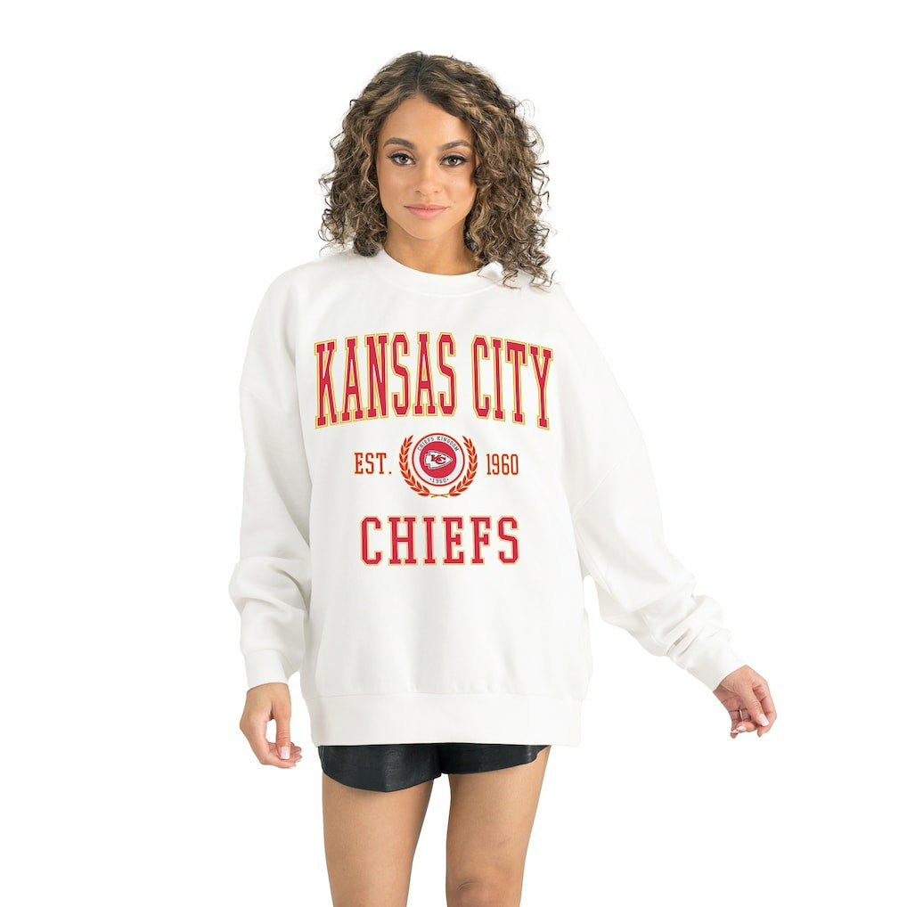 Kansas City Chiefs  Gameday Couture Women's Timeless Triumph Premium Fleece Pullover Sweatshirt