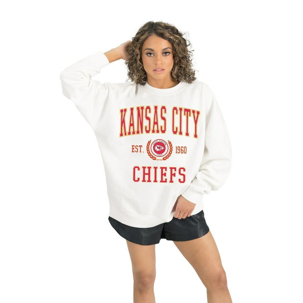 Kansas City Chiefs  Gameday Couture Women's Timeless Triumph Premium Fleece Pullover Sweatshirt