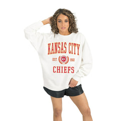 Kansas City Chiefs  Gameday Couture Women's Timeless Triumph Premium Fleece Pullover Sweatshirt
